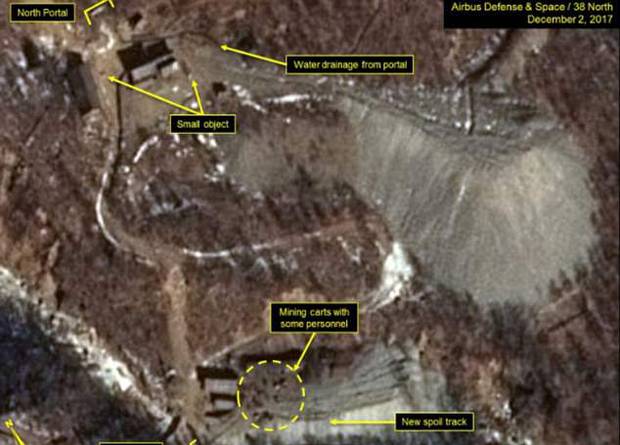 The unnamed executive allegedly took responsibility for setbacks at the Punggye-ri nuclear base (pictured) which led to the date of a rocket launch being pushed back. Photo / 39 North