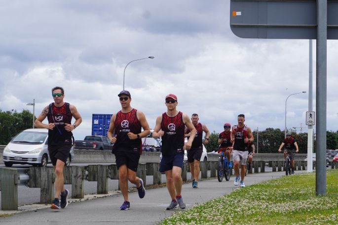 Tauranga firefighters challenging themselves to aid Te Kiwi Māia. Photo / Supplied