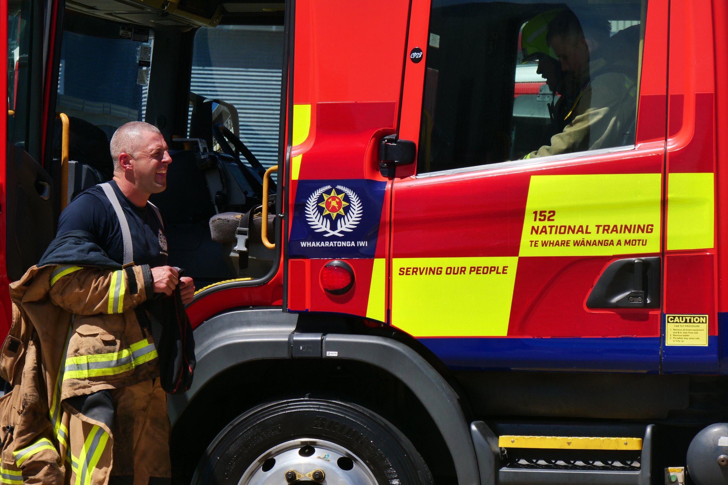 Trainer and trainee get ready for a live fire training session at the National Training Centre in Rotorua.