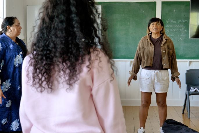 Actors rehearsing for Pākehā. Photo / Supplied