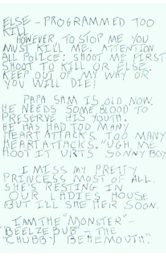 by son of sam letters