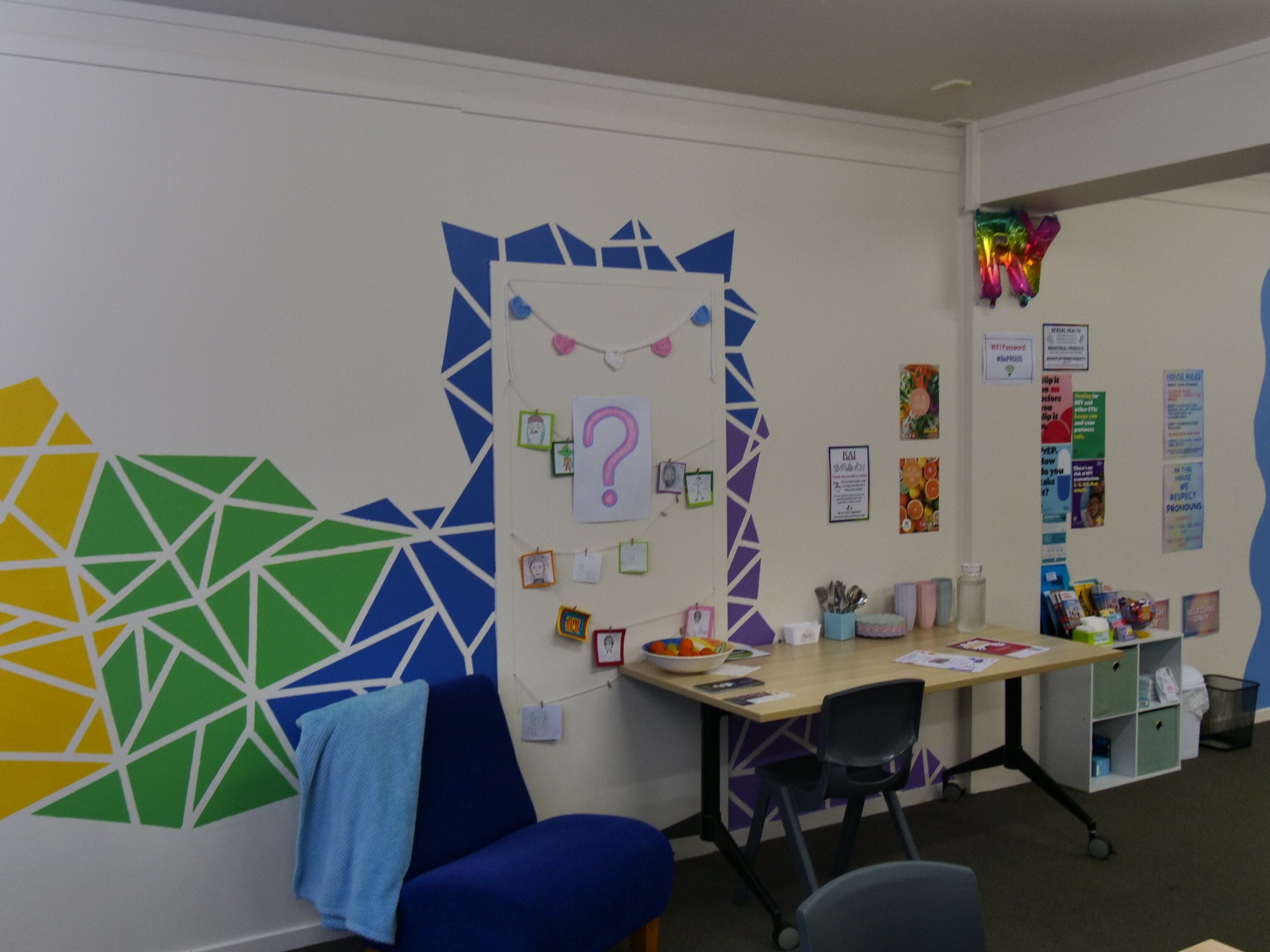 The drop-in centre at 208 Grey St, Tauranga, is an oasis for LGBTQIA+ youth. Photo / Tom Eley