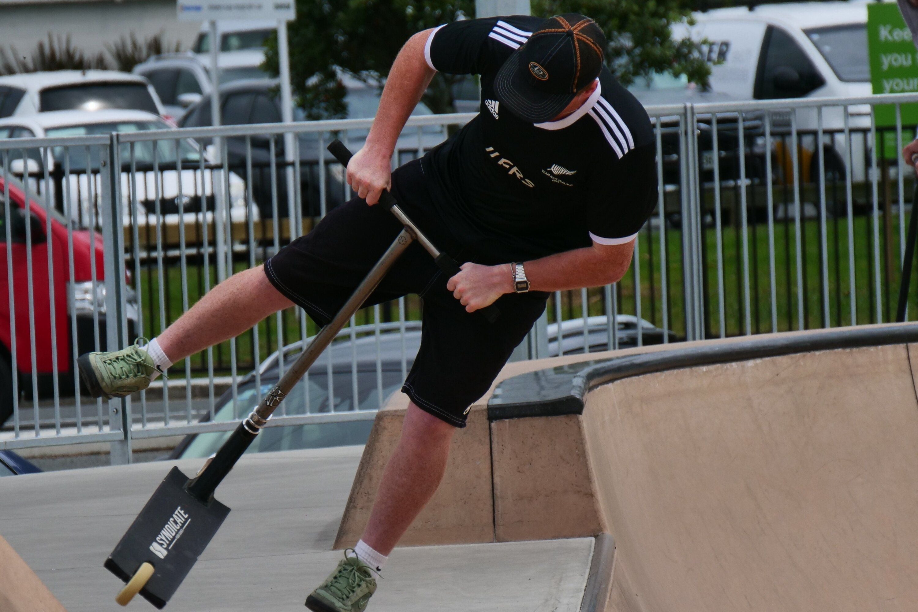 Cory Griffiths, showing off some tricks at Mount Maunganui's Destination Skatepark. Photo / Tom Eley