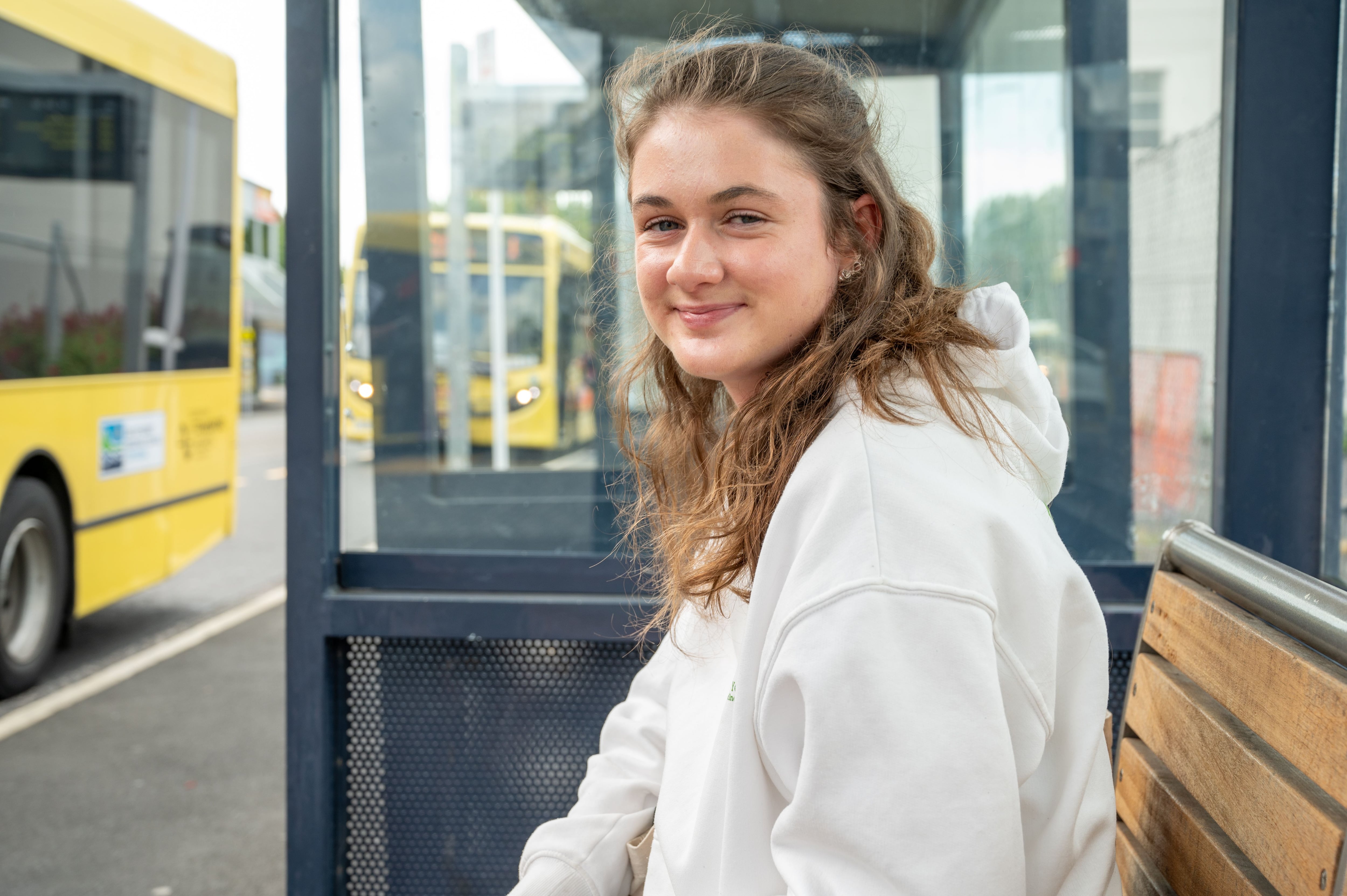 Tauranga bus user Neeve Wilson. Photo: David Hall.