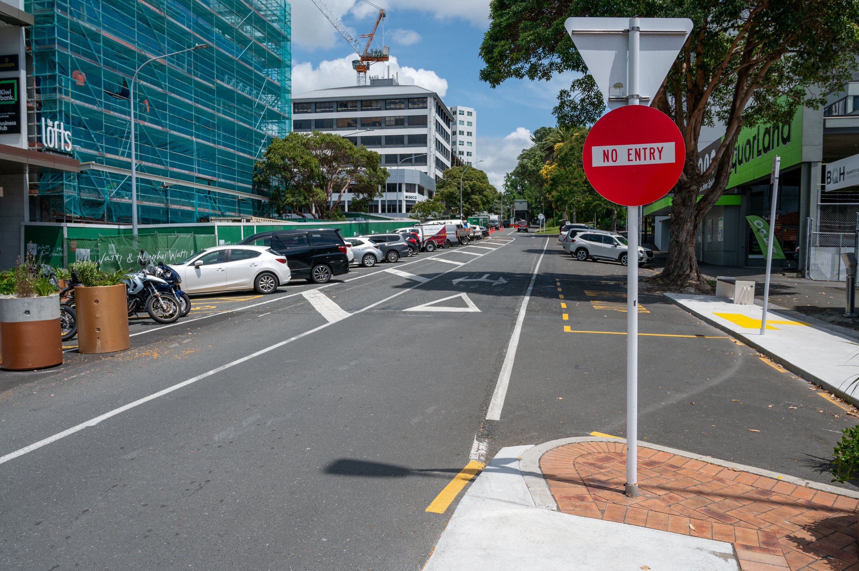 Harington St in Tauranga's CBD became one-way in March. Photo / David Hall