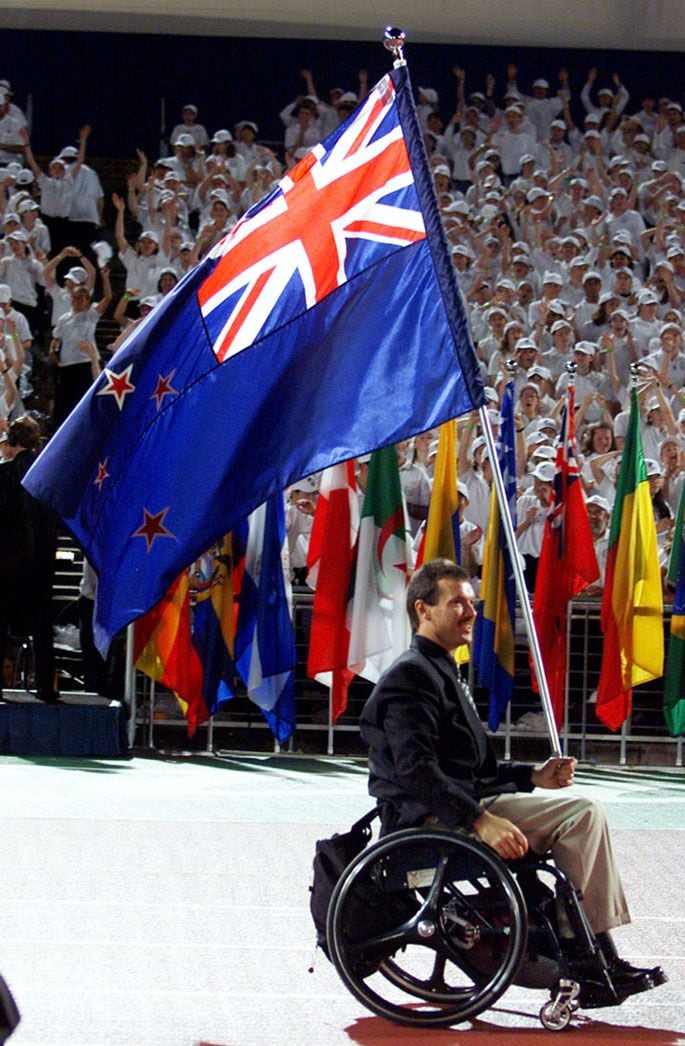 Ben Lucas says it was a hugely proud moment leading the NZ team into Homebush Stadium in Sydney for the 2000 Paralympics.