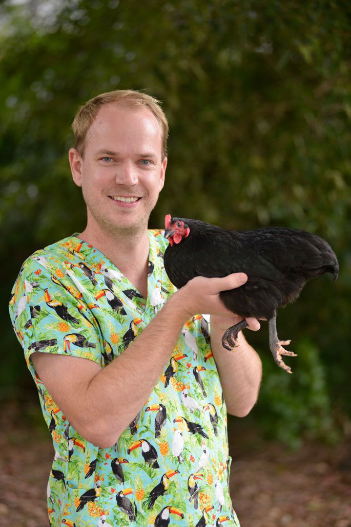 Specialist avian veterinarian Dr Hamish Baron. Photo: Supplied.