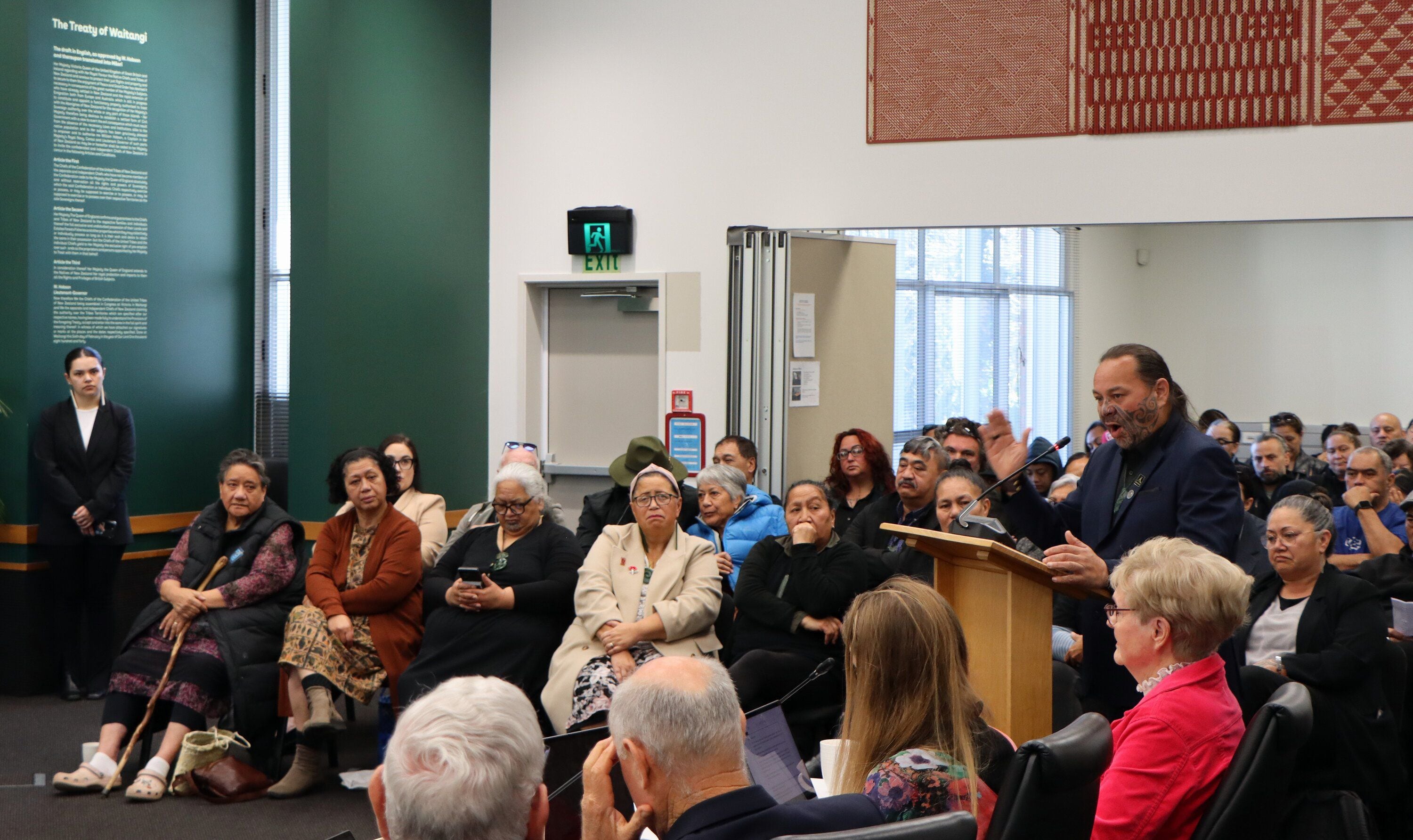 The public gallery was full at the Western Bay of Plenty District Council meeting about reaffirming Māori wards.