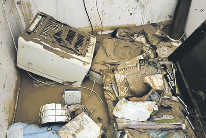 Inside early childhood centres in Valencia that are badly damaged by the floods. Photo: supplied.