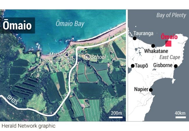 A man died in the water off remote East Coast village, Ōmaio. 