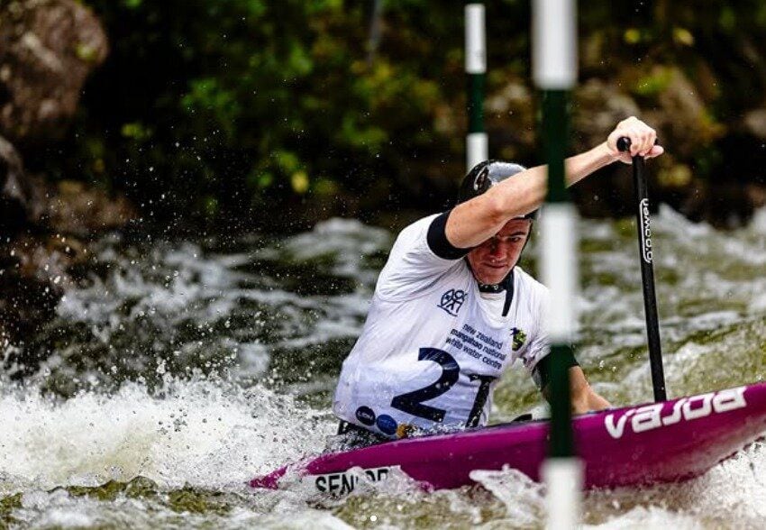  James Senior in action at a race on the Mangahao River. Photo / Rod Hill, rod_coffee