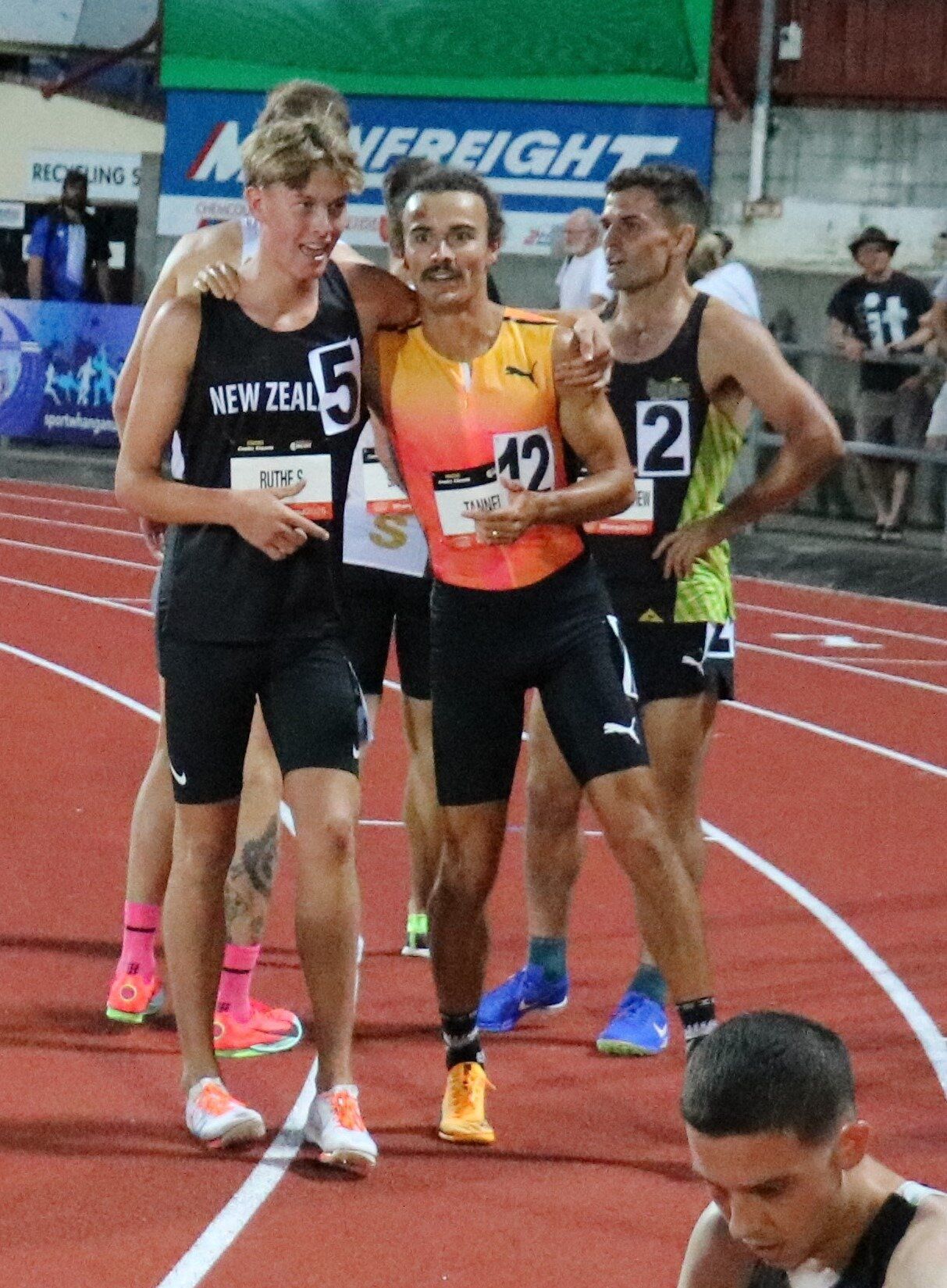  Sam Ruthe and Sam Tanner after the Cook’s Garden race in Whanganui. Photo / supplied