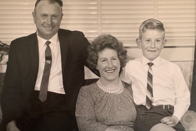 Mary with her husband Lou, left, and her son Murray.