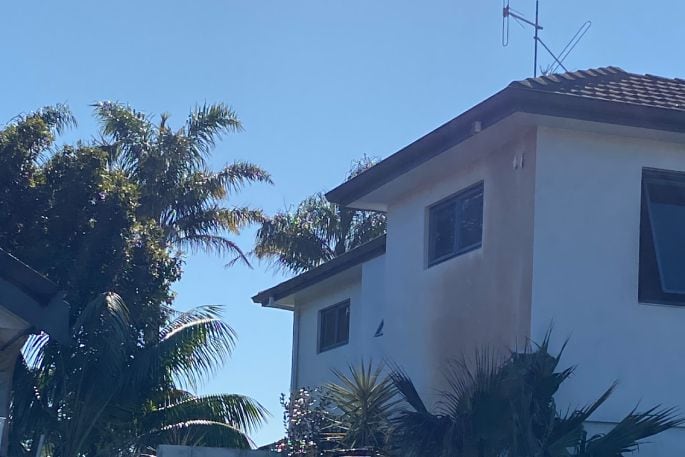 The damage to the neighbouring house caused by the heat of the fire. Photo: Ayla Yeoman.