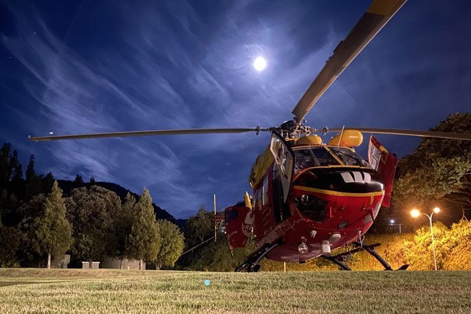 The Waikato Westpac Rescue Helicopter. 