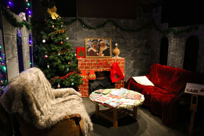 A scene from the 2023 Santa’s Christmas Grotto at The Arts Junction in Katikati.