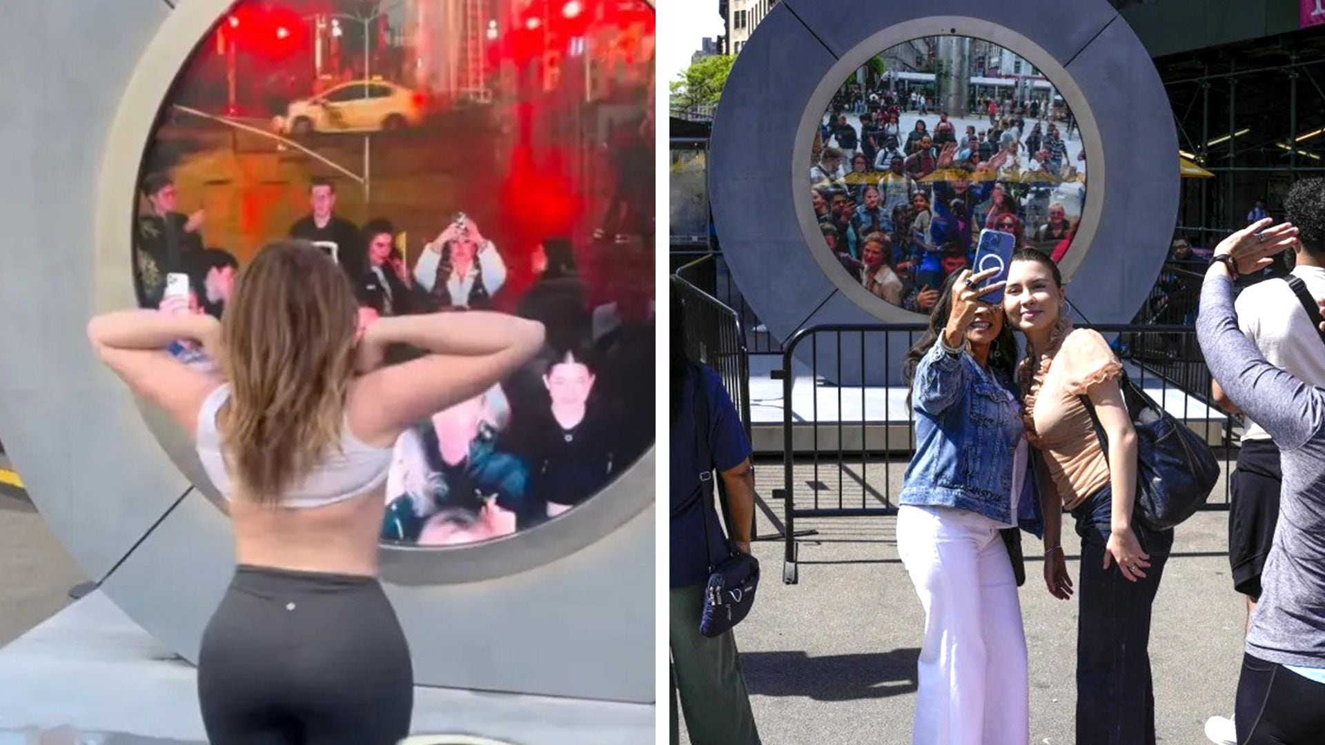 Portals New York-Dublin livestream shut down by lewd acts, OnlyFans star  claims stunt - NZ Herald