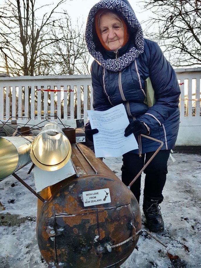 Many Ukrainians describe the water heaters and boilers as lifesaving. Photo / Supplied