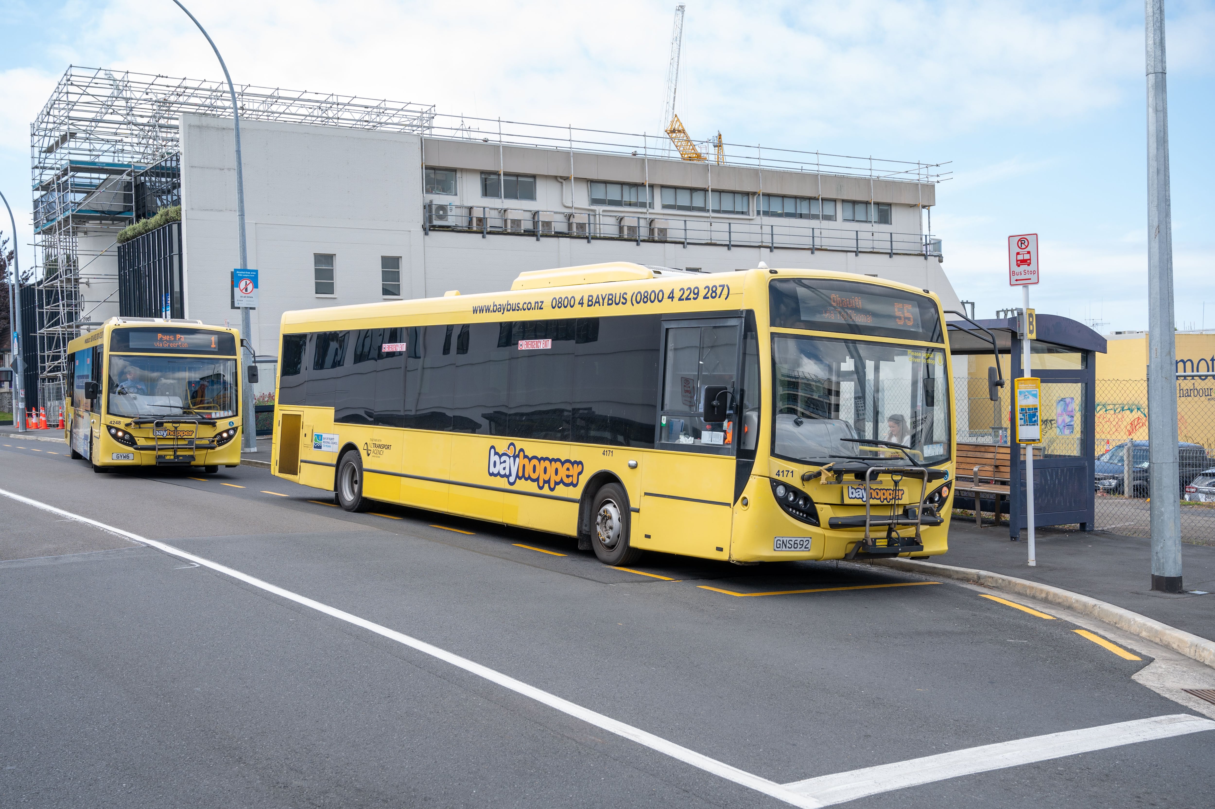 Durham Street bus stops. Photo: David Hall.