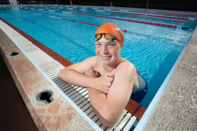 Thomas Magill is 15 years old and is showing strong potential for a future representing New Zealand in swimming. Photo: John Borren.