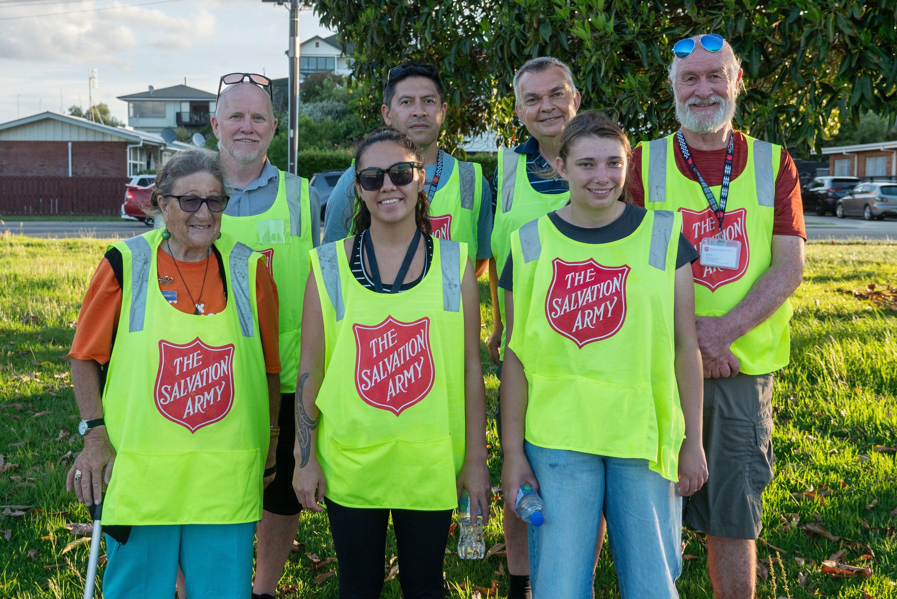 The street team for the Salvation Army.