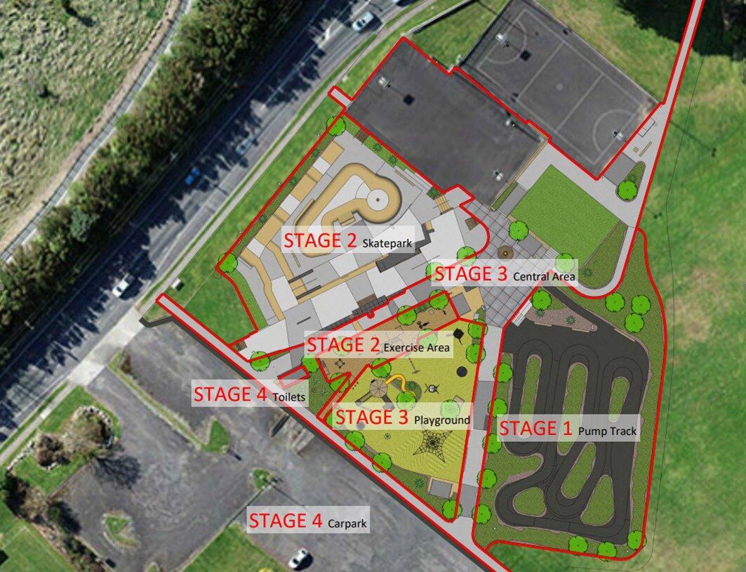 Concept plans for the pump track. Photo / Supplied