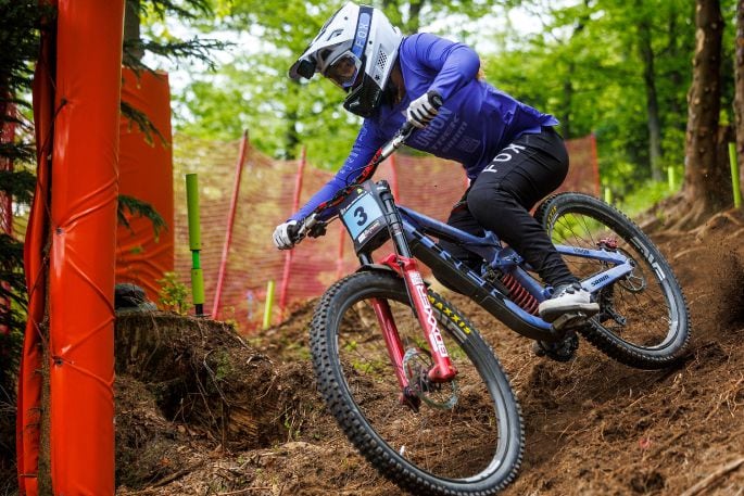 Eliana Hulsebosch during the second round of the 2024 DH and EDR World Cup Series in Bielsko-Biala, Poland. Photo / Sven Martin