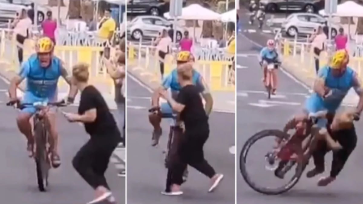 Mujer devastada en aterrador incidente de ciclismo filmado