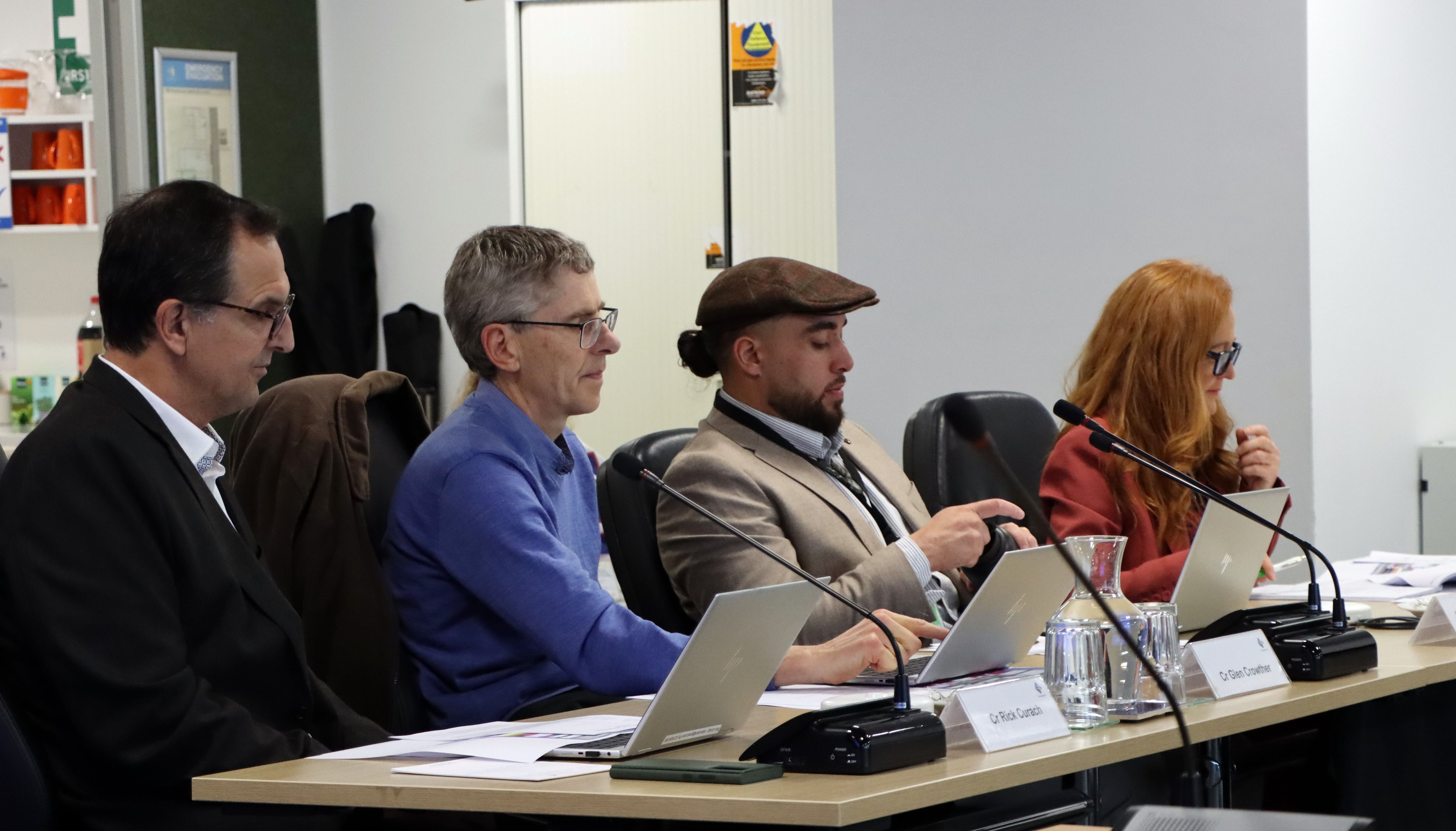 Councillors Rick Curach, Glen Crowther, Hautapu Baker and Jen Scoular. Photo / Alisha Evans: SunLive.