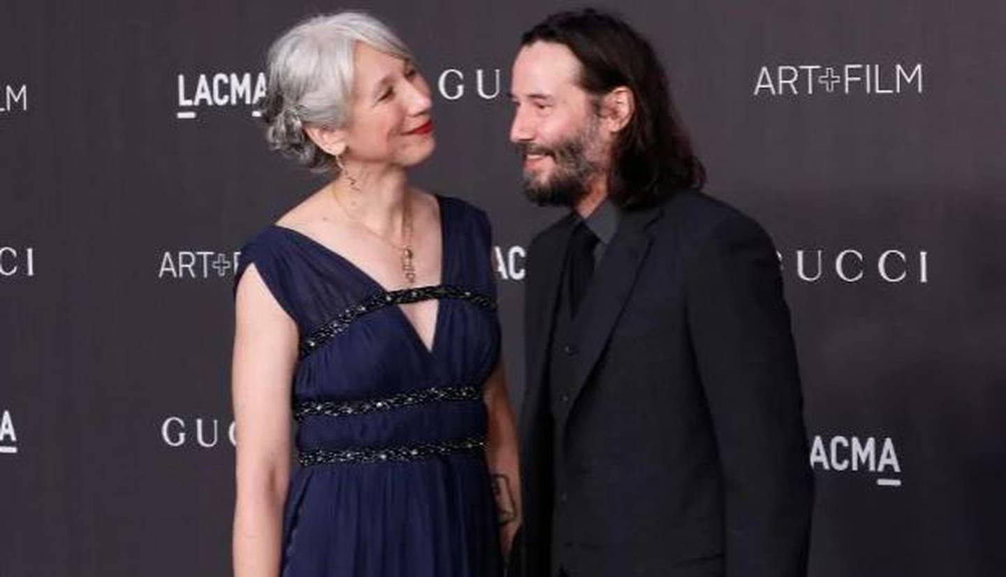 Alexandra Grant and Keanu Reeves attend the 2019 LACMA Art + Film Gala on November 2. Photo / Getty Images
