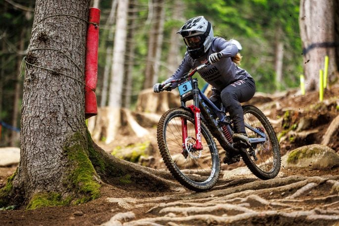 Eliana Hulsebosch during the fourth round of the 2024 DH World Cup Series in Val di Sole, Italy. Photo / Sven Martin