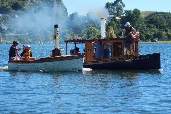 The Mary Rose and Kelly Maree on Lake Rotoiti.