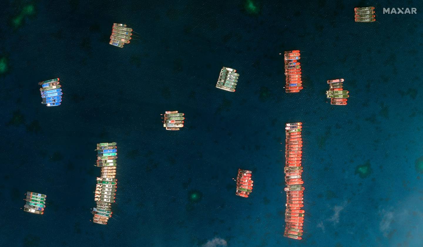 Chinese vessels in the disputed South China Sea. Photo / AP