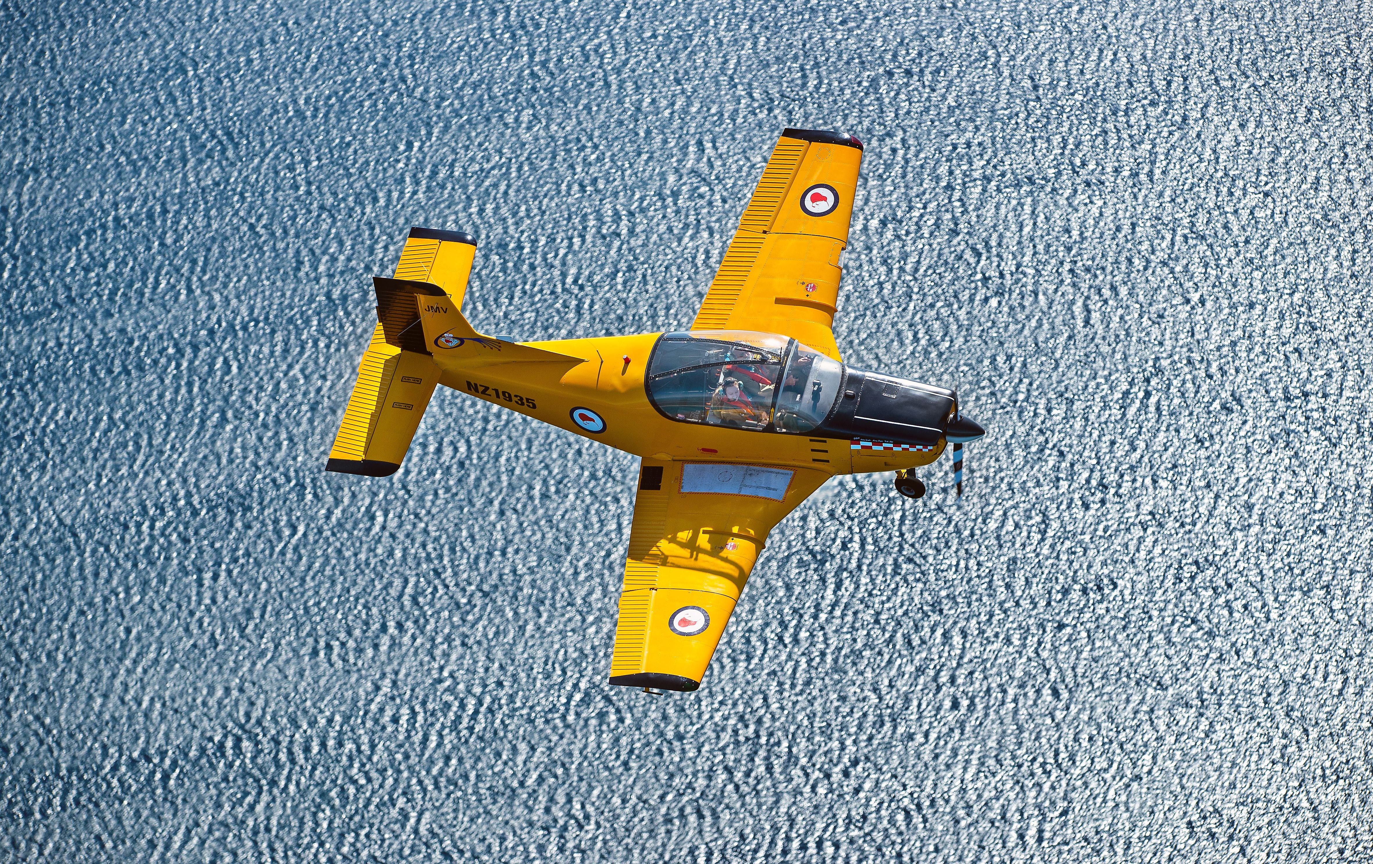 Weekend Sun reporter Ayla Yeoman with pilot Keith Adair on the Classic Flyers CT4 Adventure Flight. Photo: John Borren.