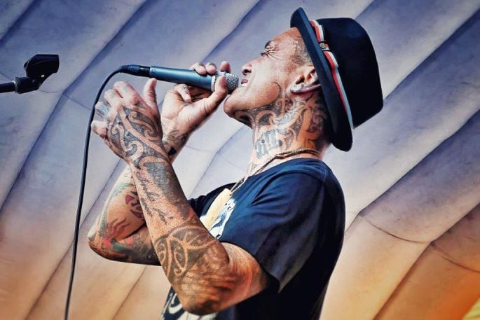 Tiki Taane onstage. Photo: Radar Photography.