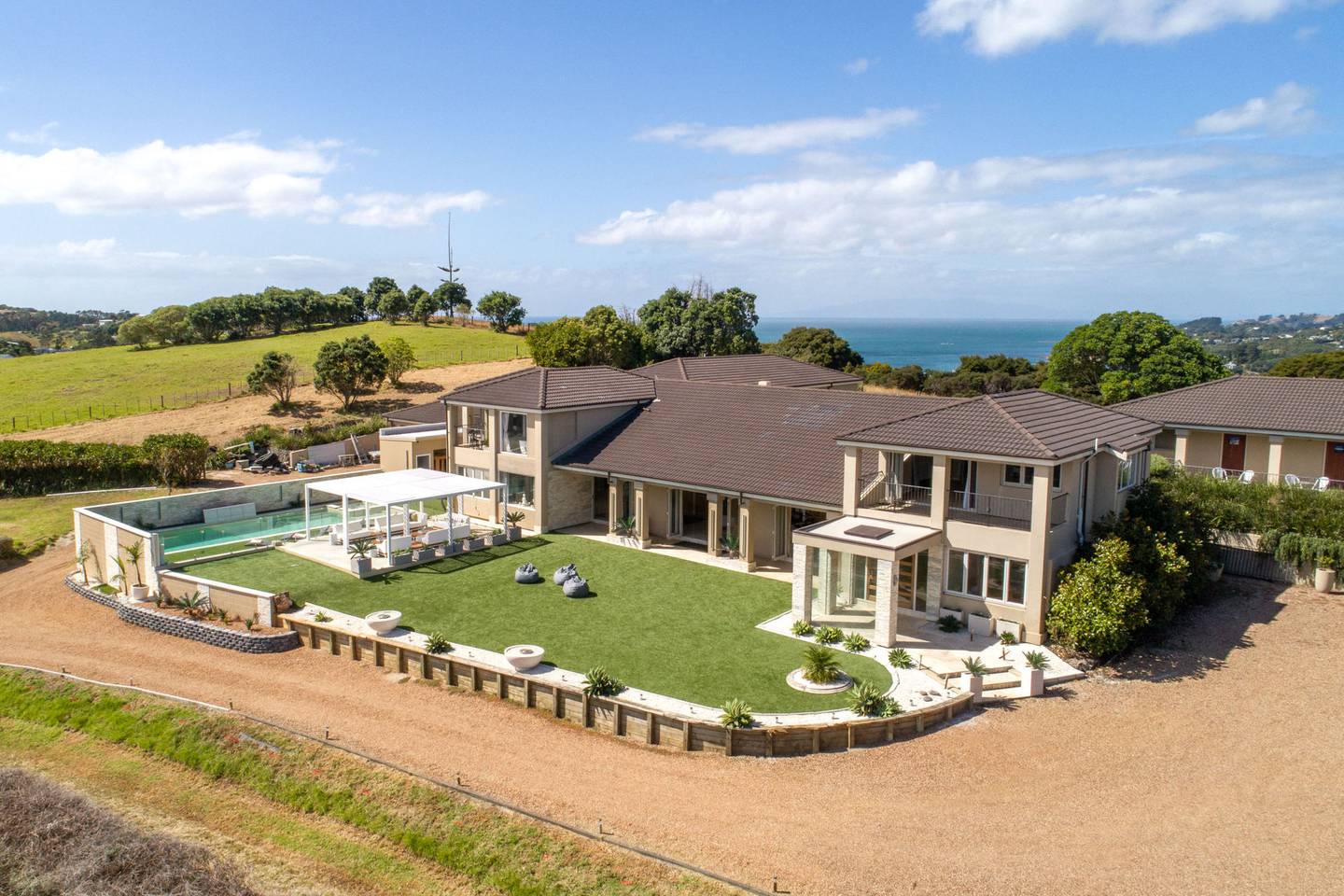 The Waiheke Island home on Church Bay Rd that recently sold for $9m but is quoted on the show as being worth $20m. Photo / Supplied