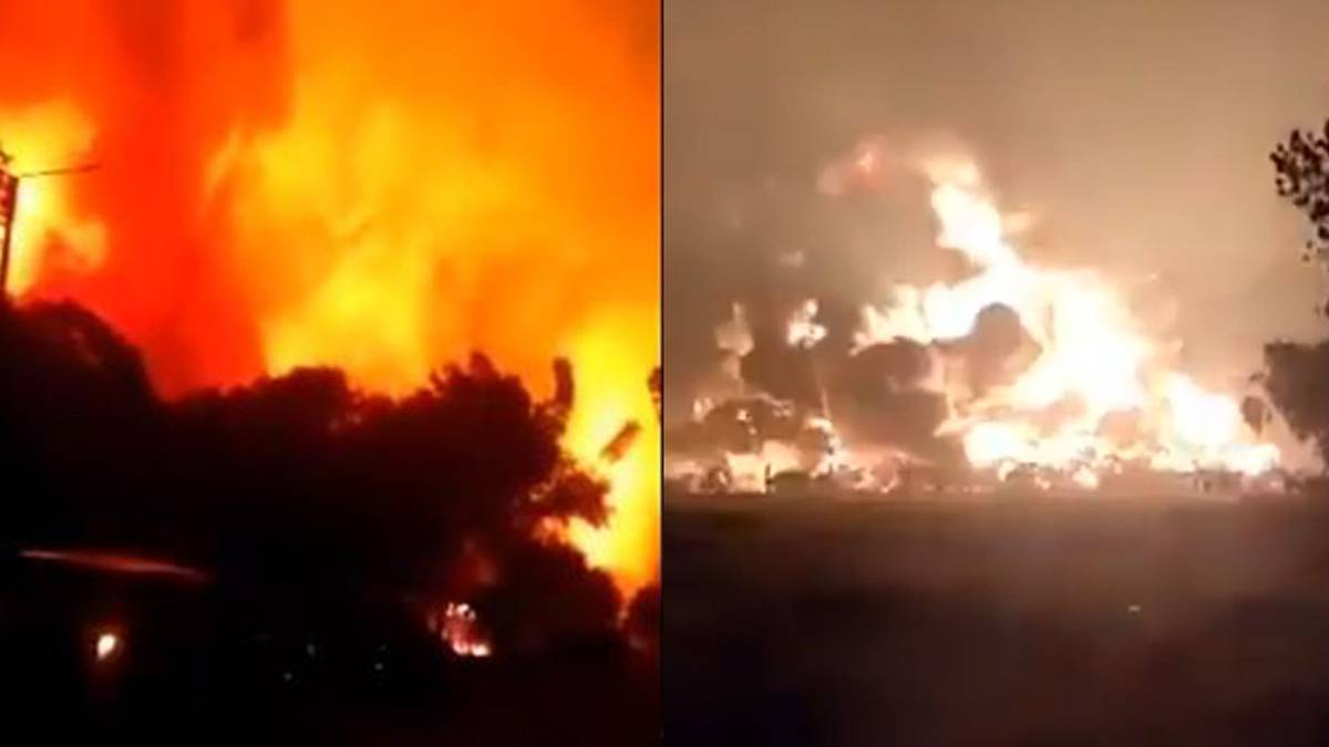 Häuser nach massiver Explosion evakuiert, Feuerball zerstören indonesische Ölraffinerie