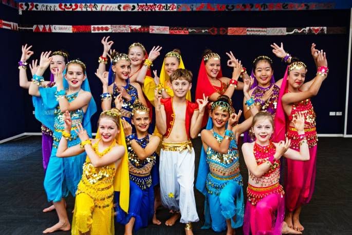 Mount Maunganui Primary School's winning Jump Jam team, Mount Mystics.  Photo: Bob Tullock.
Back Row: Poppy Buckley, Estelle Orr, Lola Murray, Honor Hutchinson, Chaeyun Lee
Middle Row: Olive McKenzie, Olive Marra, Will Martin, Olivia Fia-Williams
Front Row (kneeling): Phoebe Grieve, Agnes-Rose Taylor, Gracie Hill, Evie McBurney.