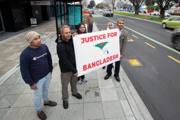 Sojib Ahmed, left, Shaikh Imran, Sadia Mallik Kakon, Rabeya Sultana, Kamal Hossain. Photo: John Borren