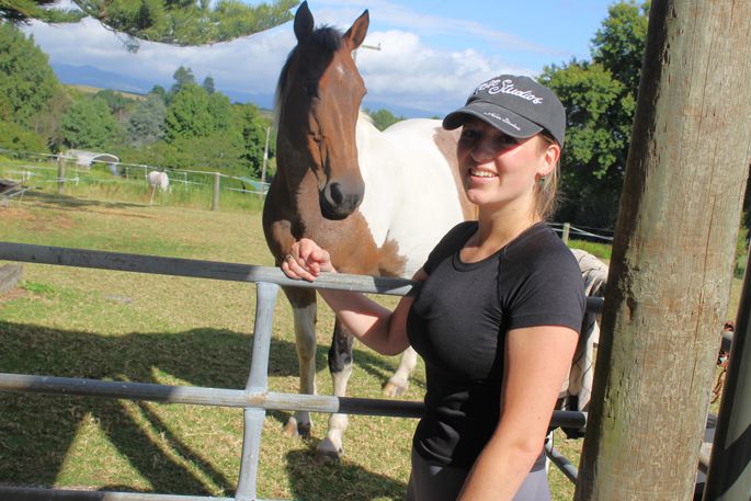 Anneli with Penny at The Cow Shed Gym. Photo: Rebecca Mauger