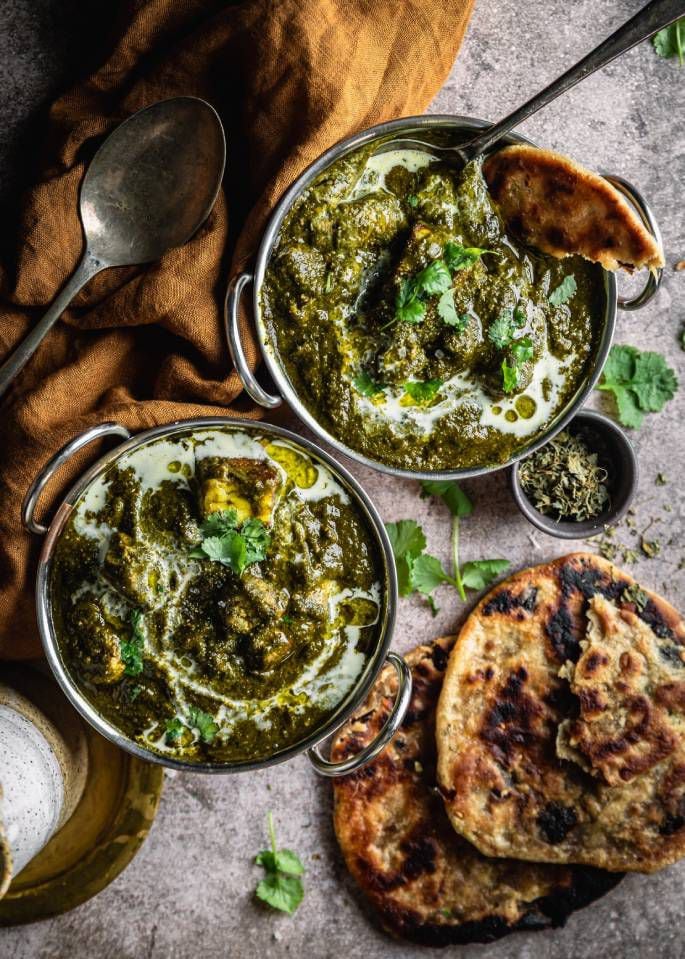 Lamb and Halloumi Saag. Photo / Olivia Moore @thatgreenolive