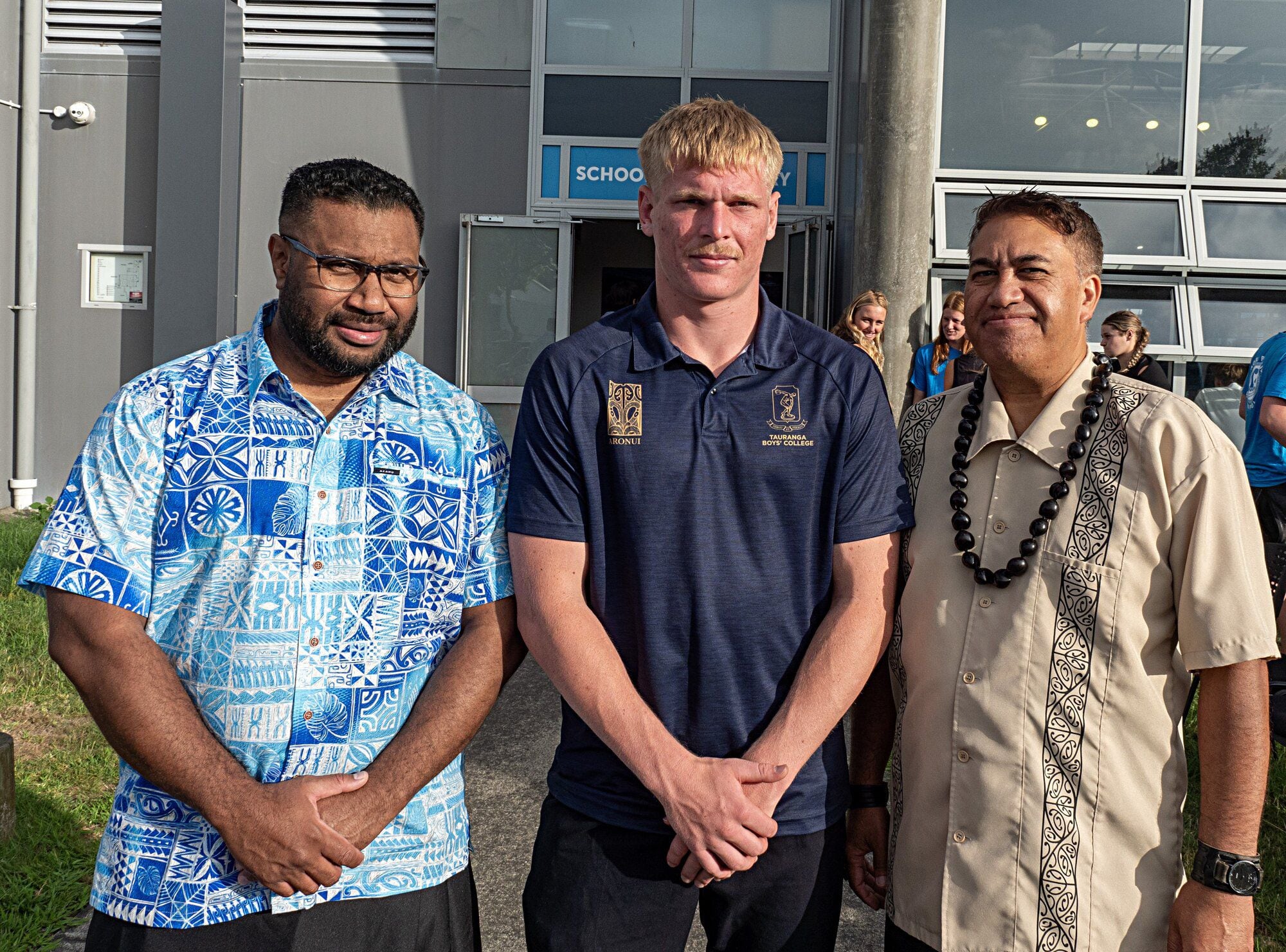 George Chambers, Ropata Veale and Kelly Sadler opened the competition. Photo / Tom Eley