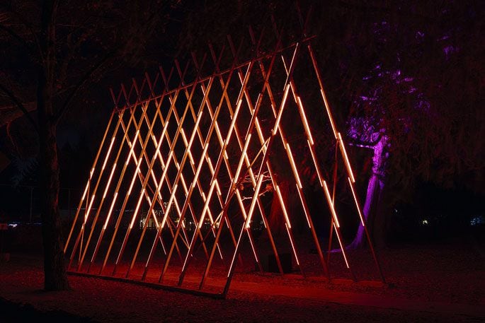 One of the Angus Muir light installations that will be part of the Lights on Tauranga trail.