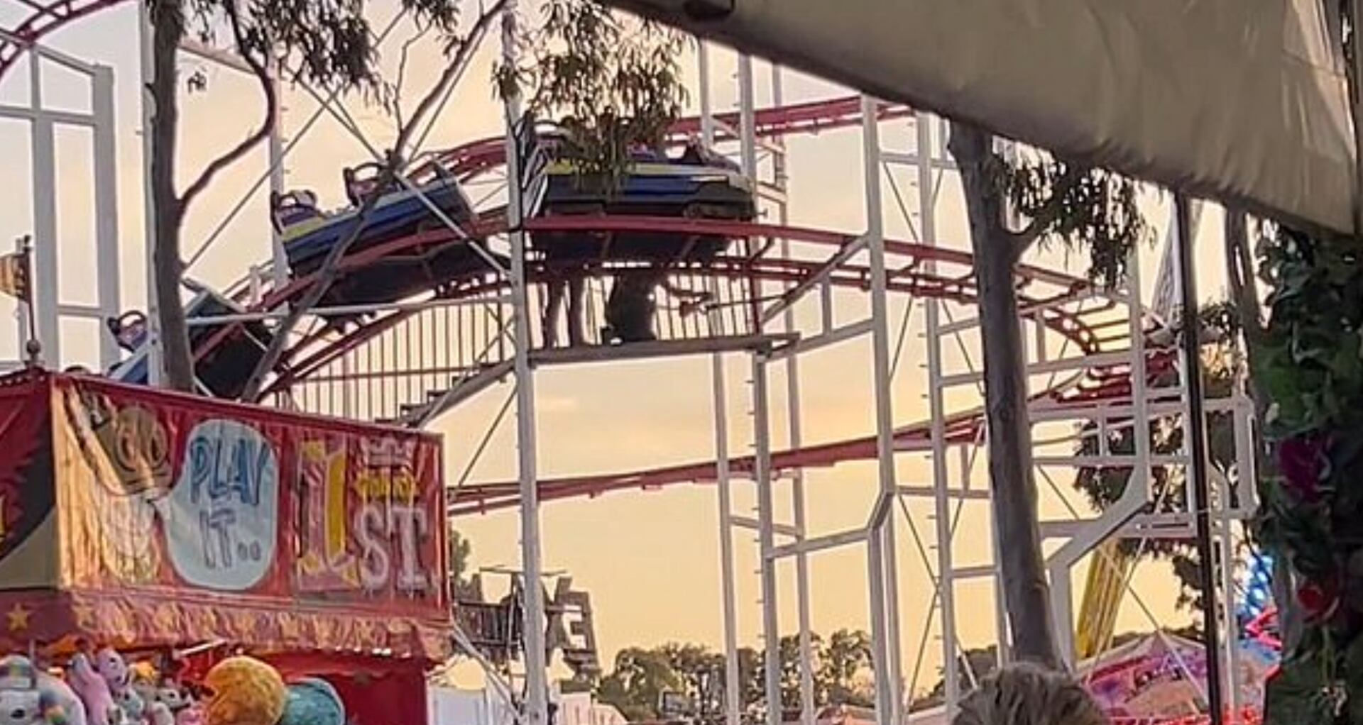 Woman 26 critical after being struck by roller coaster ride at