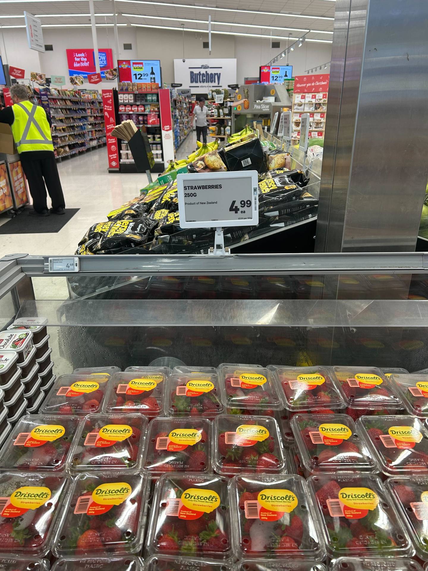 Strawberries on sale for $5 a 250g punnet at New World. Photo / NZ Herald