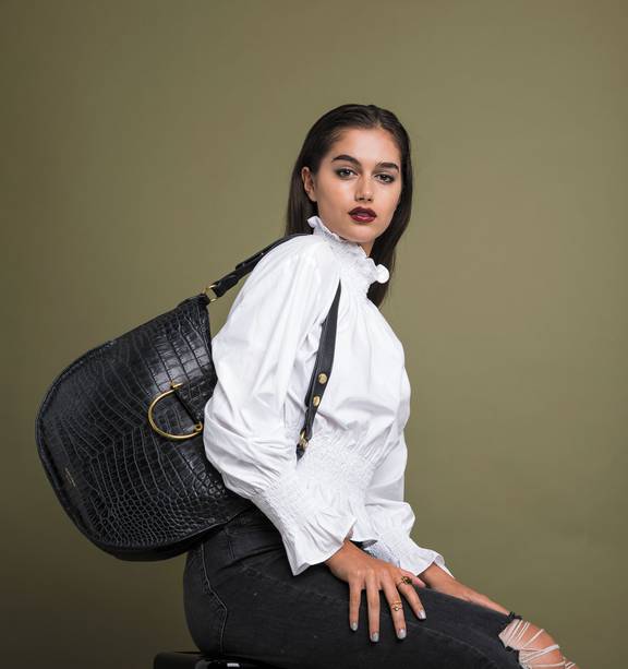 Rotorua Black Women's Top Handle Bags