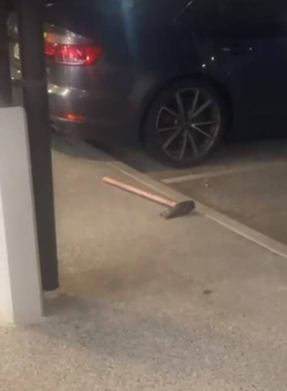 An axe spotted at the scene where multiple people were injured in an attack on Auckland's North Shore last night.