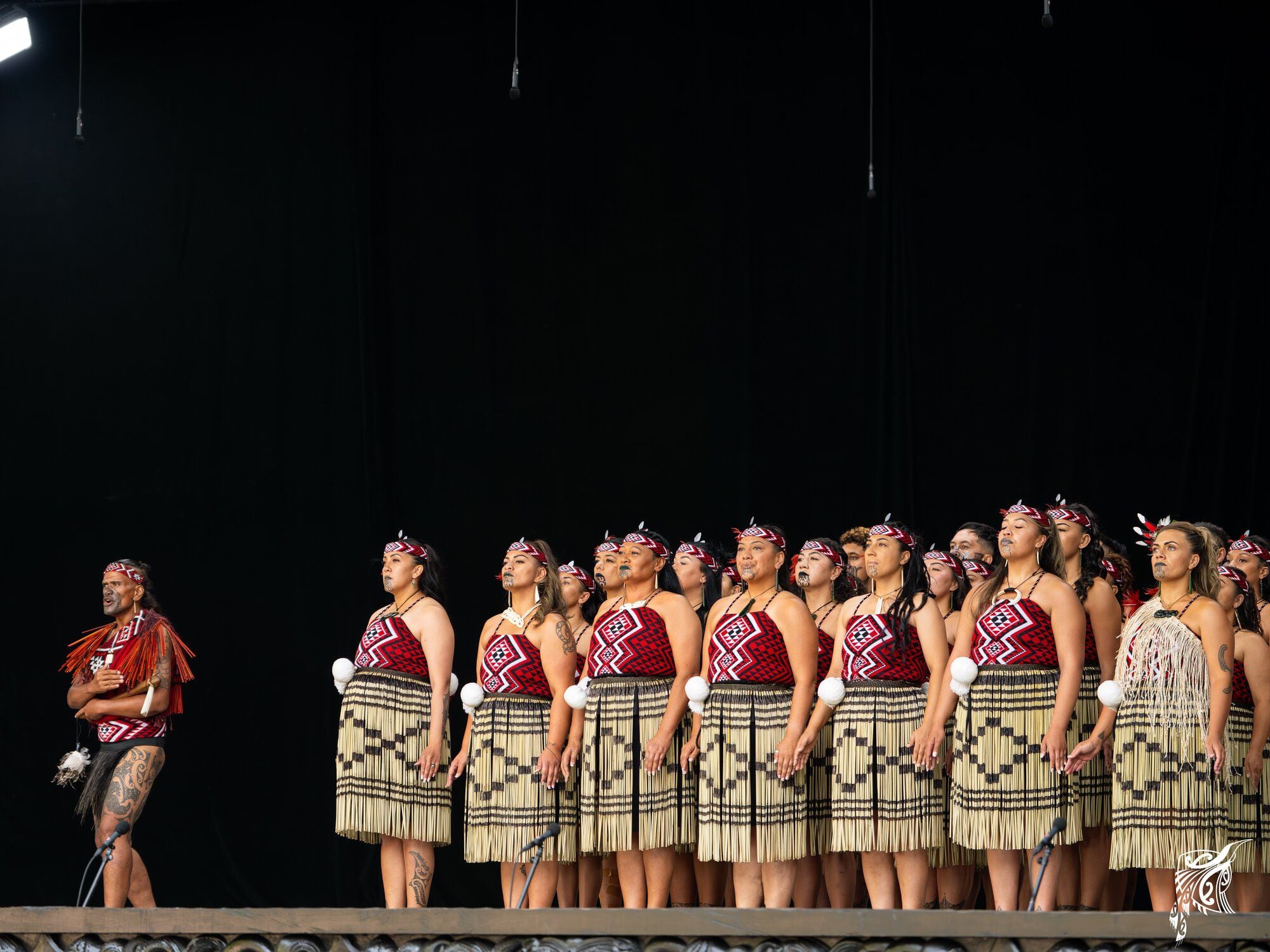 Te Kapa Haka o Ngāti Ranginui perform at the competition in Taranaki. Photo / Te Matatini Enterprises