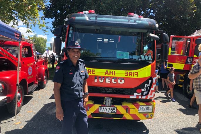 Katikati Volunteer Fire Brigade’s Joe Manukau. Photo / Rebecca Mauger