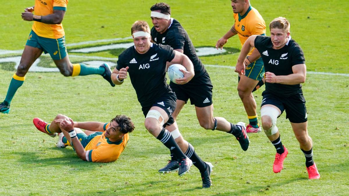 Bledisloe Cup rugby All Blacks v Australia Wallabies at ANZ Stadium